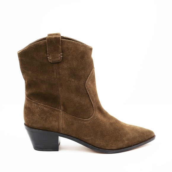 New JCREW Western Boots in Brown Suede - Picture 2 of 4